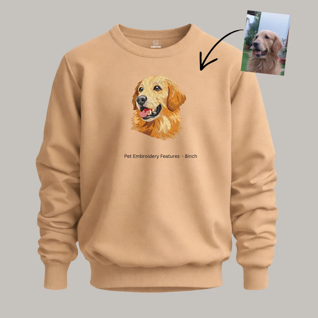 Pet Portrait Embroidery –Full Feature- Sweatshirt